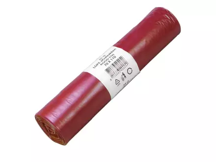 Afvalzakken rood LDPE gerecycled T50 70x110 cm