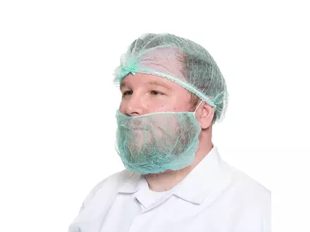 Hycare disposable baardmasker non-woven polypropyleen groen