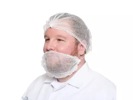 Hycare disposable baardmasker non-woven polypropyleen wit