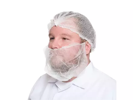 Hycare disposable baardmasker non-woven polypropyleen extra groot wit