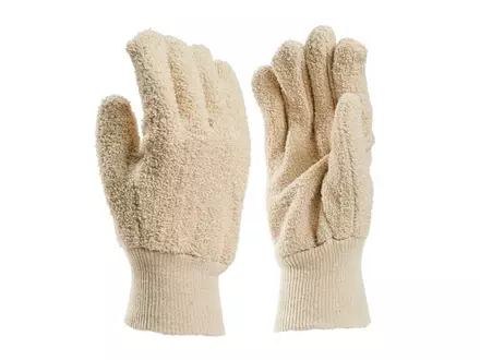 Handschoen frotté met tricot manchet