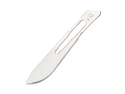 Scalpelmessen steriel nr. 22 voor scalpelheft nr. 4