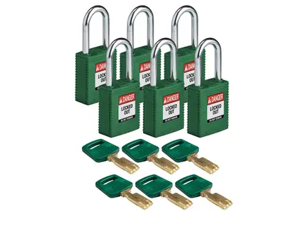 Brady 150337 SafeKey Nylon veiligheidssloten Danger Locked Out groen