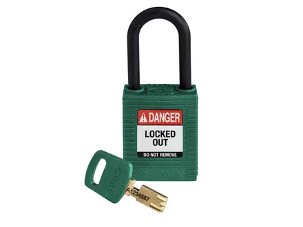 Brady 150273 SafeKey Nylon veiligheidsslot Danger Locked Out groen