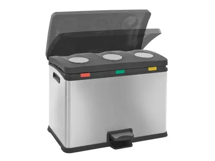 Pedaalemmer RVS EKO Rejoice 12+12+12 liter