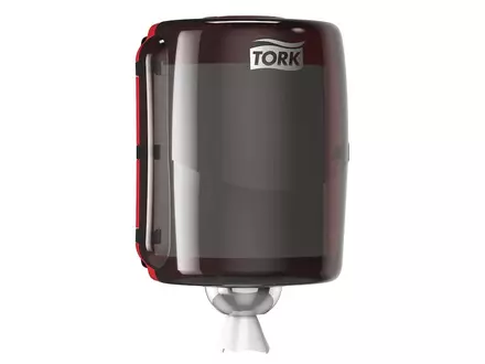 Tork Combi Rol poetspapier dispenser W2 zwart/rood