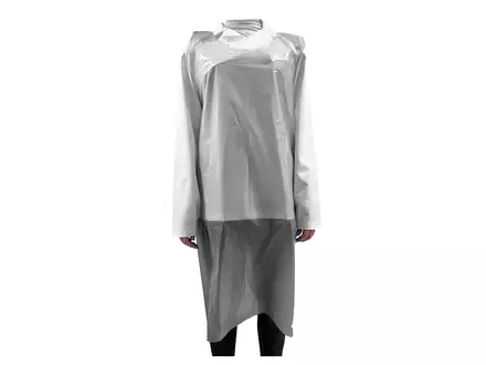 Hycare disposable schort 20 mu polyethyleen 80x125 cm op rol wit