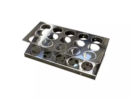 Reageerbuisrek RVS 15 plaatsen Ø30 mm