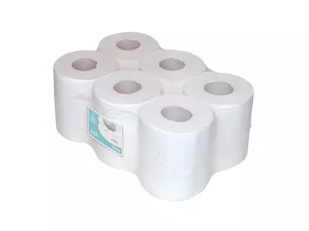 Euro Products poetsrol midi euro recycled 1-laags 300 meter wit