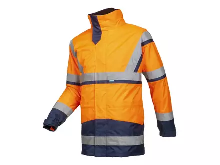 Sioen Powell 401AN3EU1 regenjas fluo oranje/marineblauw