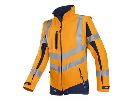 Sioen Malden 724ZA2TU2 softshell jas fluo oranje/marineblauw