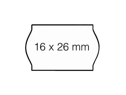 Prijsetiket permanent 26x12 mm rechthoekig wit