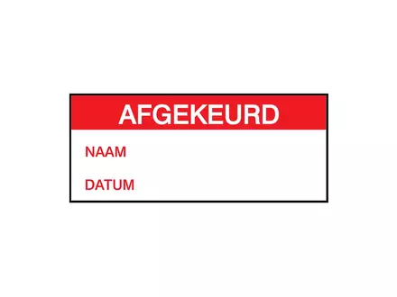 Brady beschijfbaar label afgekeurd 38x16 mm