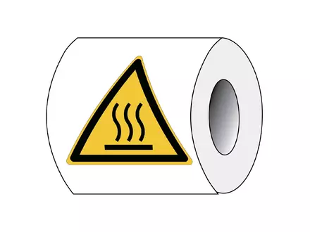 Brady sticker op rol waarschuwing warm oppervlak W017