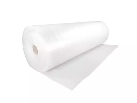 Luchtkussenfolie 10 mm nop 100 cm x 100 m 80 mu transparant