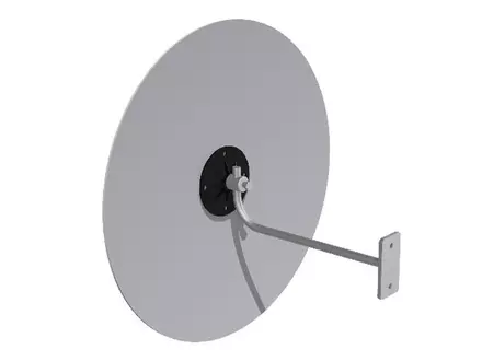 Industriespiegel RVS met RVS beugel Ø45 cm