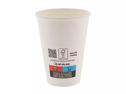 Koffiebekertjes karton 5% coating Ø7,03x9,2 cm 180 ml