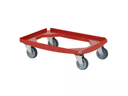 Kunststof onderstel 615x415x167 mm rood
