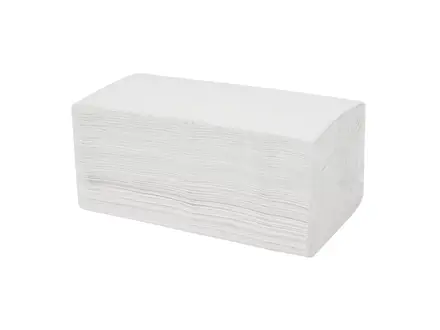 Handdoekpapier V-fold recycled 2-laags 22x22,5 cm wit