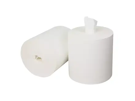 Poetspapier midi cellulose kokerloos 1-laags 270 meter wit