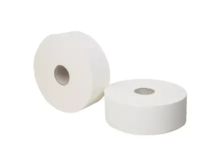 Toiletpapier maxi jumbo tissue 2-laags 350 meter wit