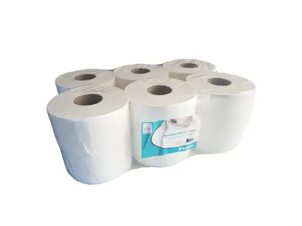 Toiletpapier mini jumbo cellulose 2-laags 150 meter wit