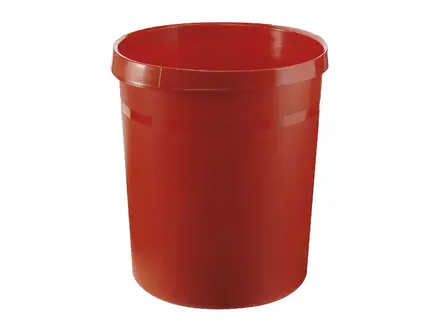 Afvalbak kunststof rond Ø312x350 mm 18 liter rood
