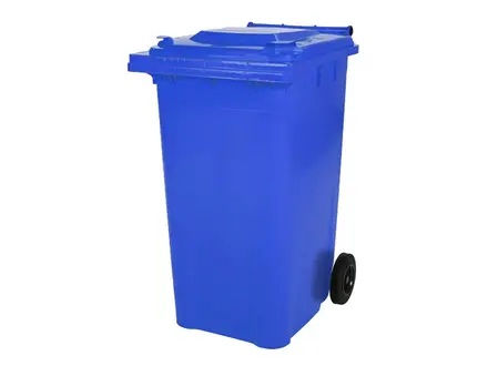 Kunststof afvalcontainer 240 liter met twee wielen