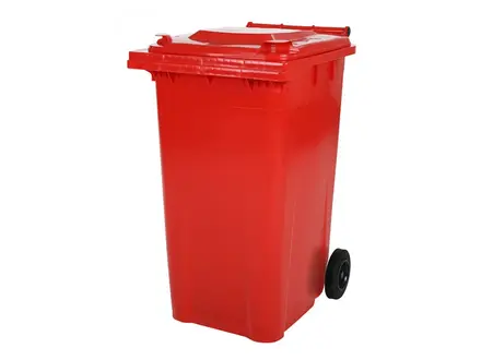Kunststof afvalcontainer 240 liter met twee wielen