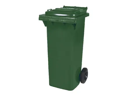 Kunststof afvalcontainer 80 liter met twee wielen