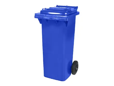 Kunststof afvalcontainer 80 liter met twee wielen