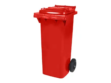 Kunststof afvalcontainer 80 liter met twee wielen