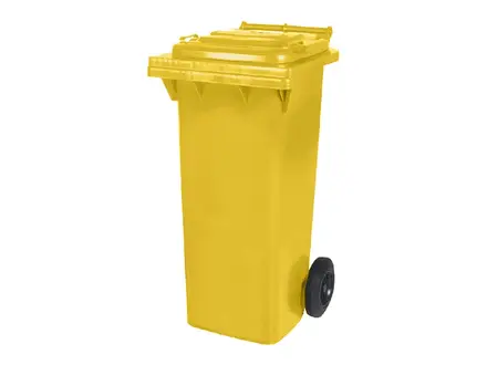 Kunststof afvalcontainer 80 liter met twee wielen