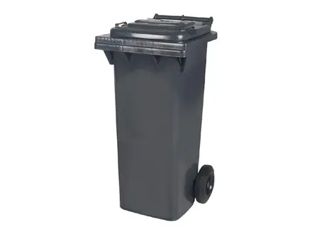 Kunststof afvalcontainer 80 liter met twee wielen