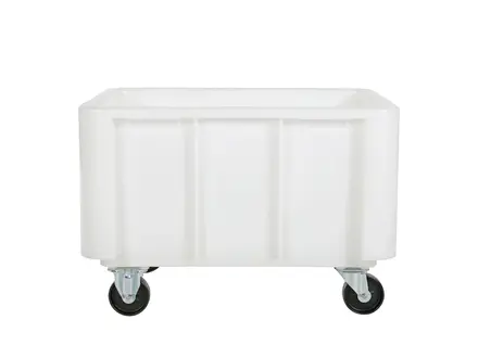 Stapelbak verrijdbaar Euronorm 800x600x550 mm 140 liter wit