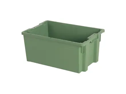 Stapel-nestbare bak Tellus Euronorm 600x400x270 mm 50 liter groen