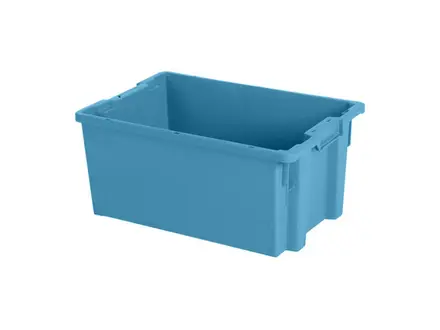Stapel-nestbare bak Tellus Euronorm 600x400x270 mm 50 liter blauw
