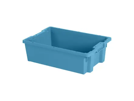 Stapel-nestbare bak Tellus Euronorm 600x400x180 mm 32 liter blauw