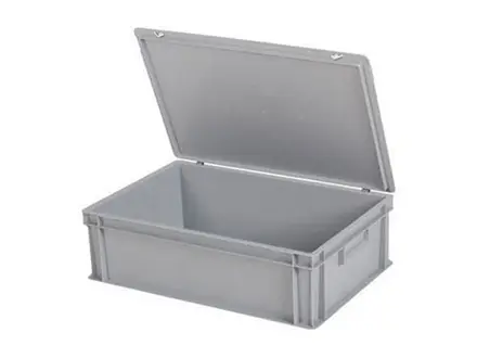 Stapelbak gesloten met deksel 600x400x185 mm 33 liter