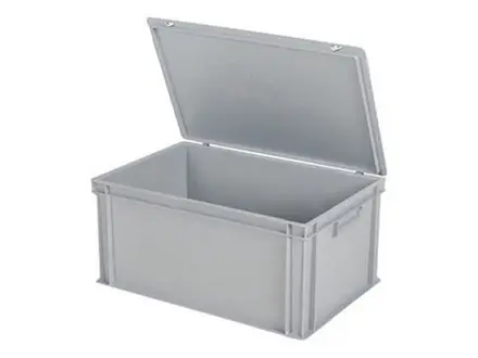 Stapelbak met deksel Euronorm 600x400x295 mm 55 liter