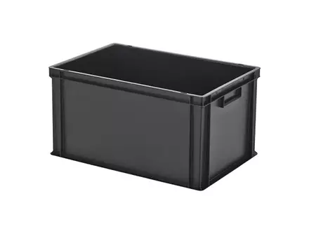 Stapelbak Euronorm 600x400x320 mm 64 liter zwart