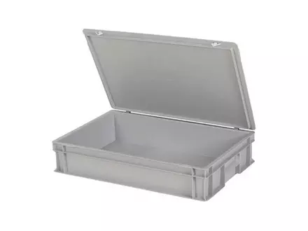 Stapelbak gesloten met deksel 600x400x135 mm 23 liter