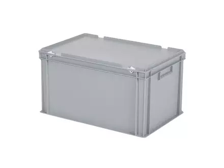 Stapelbak met deksel Euronorm 600x400x335 mm 64 liter