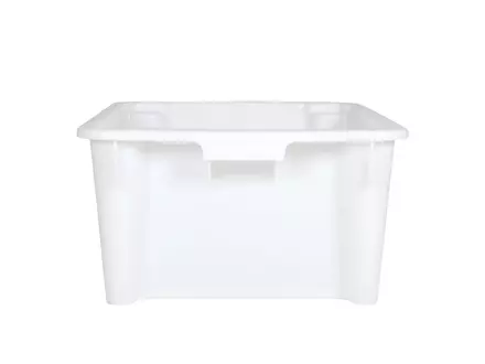 Stapel-nestbare bak Euronorm 600x400x325 mm 50 liter wit