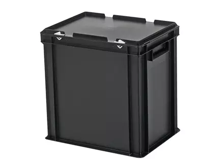 Stapelbak Euronorm met deksel 400x300x415 mm 37,5 liter