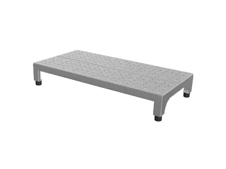Opstap 1 trede RVS 600x300x100 mm