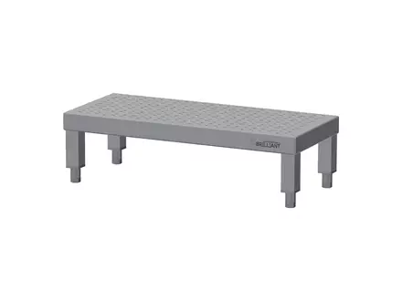 Opstap 1 trede RVS 700x300x93 mm