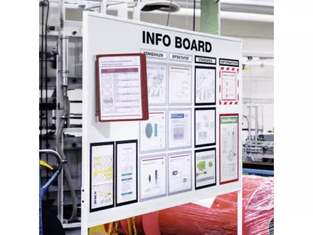 A4 documenthouder 5 documenthoezen magnetisch rood