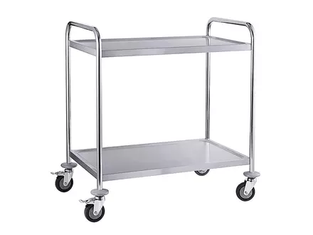 Serveerwagen RVS 18/0 met afzetbladen 830x510x940 mm