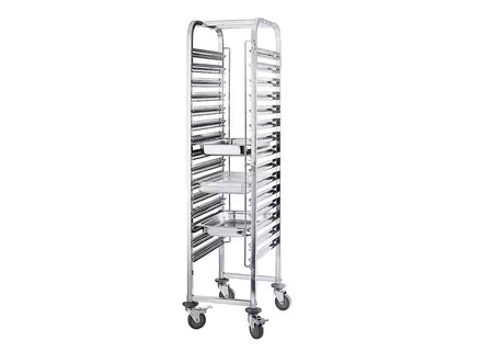 Gastronorm wagen RVS voor 15 1/1 bakken 65 mm
